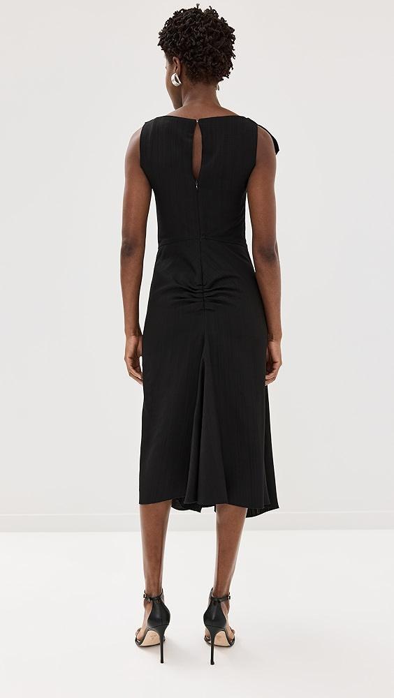 Victoria Beckham Deconstructed Gathered Waist Midi Dress | Shopbop Product Image