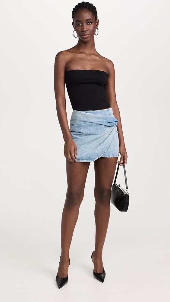 REV The Marlowe Draped Denim Skirt | Shopbop Product Image