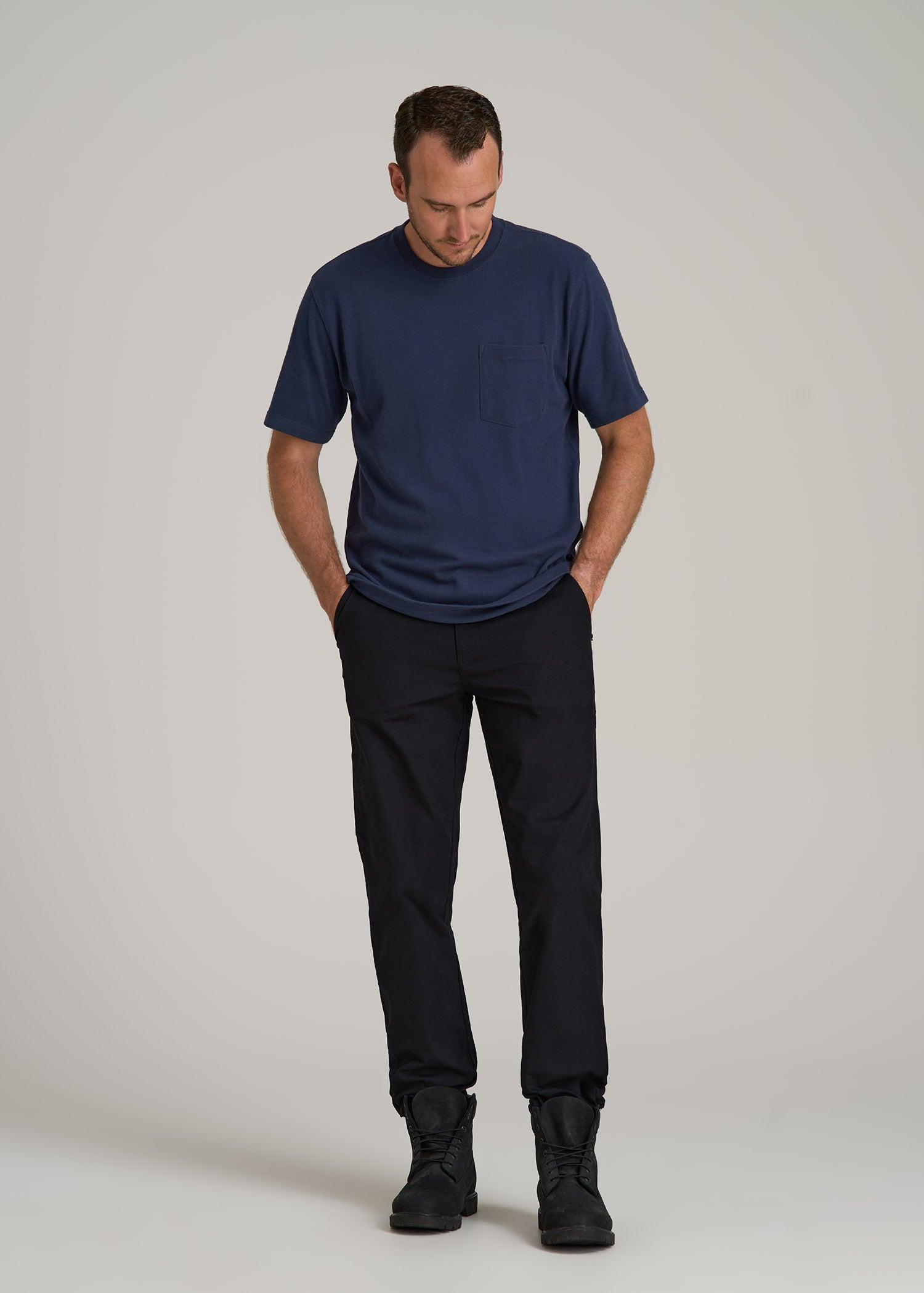 LJ&S Workwear Pocket T-Shirt for Tall Men in Midnight Navy Male Product Image