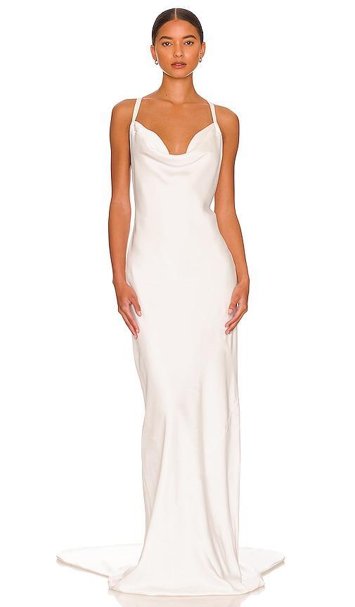 Norma Kamali Cross Back Bias Gown Size M, XL. Product Image