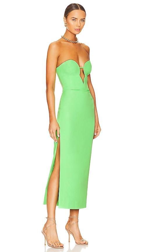 Bardot Eleni Strapless Plunge Neck Midi Dress Product Image