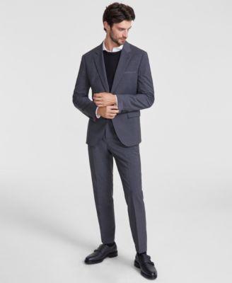 HUGO BOSS Hugo By  Mens Modern Fit Wool Blend Suit In Dark Gray Product Image