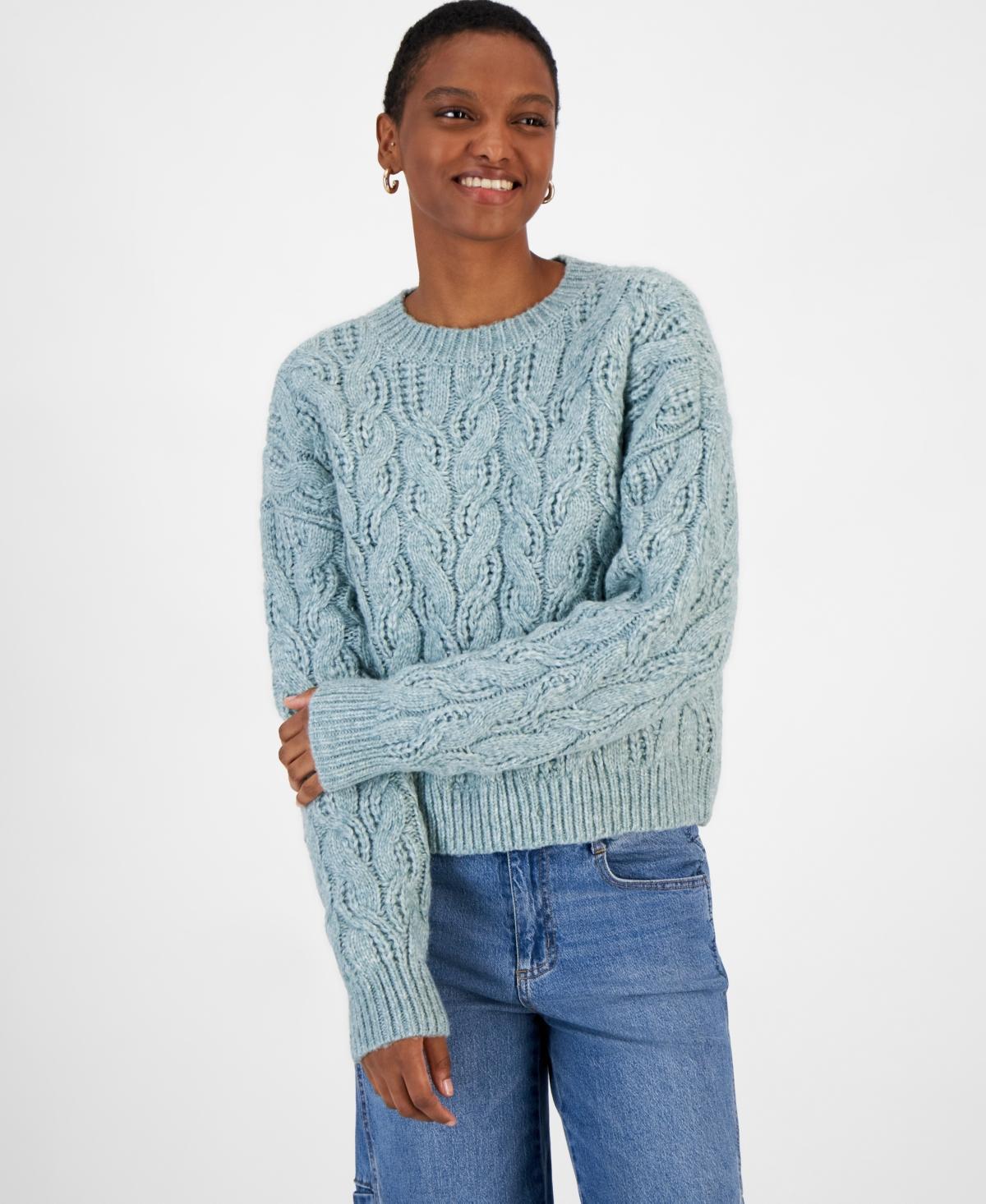 And Now This Womens Cable Knit Crewneck Sweater, Created for Macys Product Image