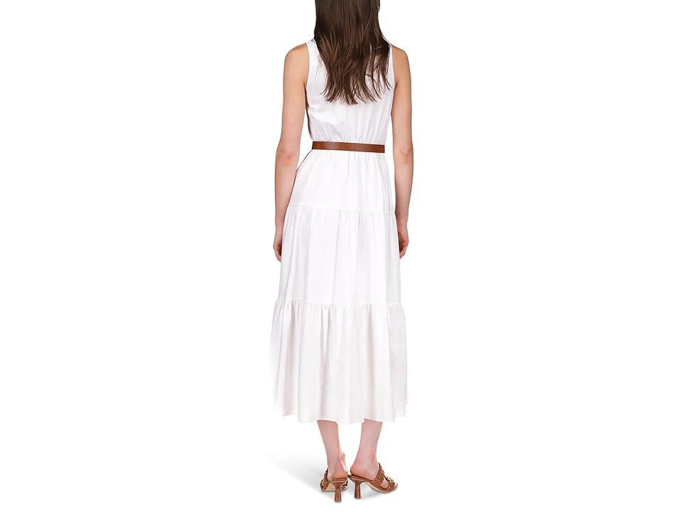 MICHAEL Michael Kors Linen Slub Tiered Dress Women's Dress Product Image