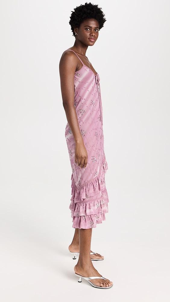 Tanner Fletcher Celeste Sequin Chiffon Slip Dress | Shopbop Product Image