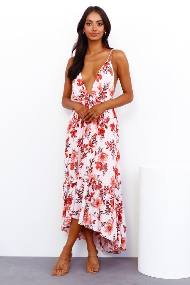 Brunchin Only Midi Dress Pink Product Image