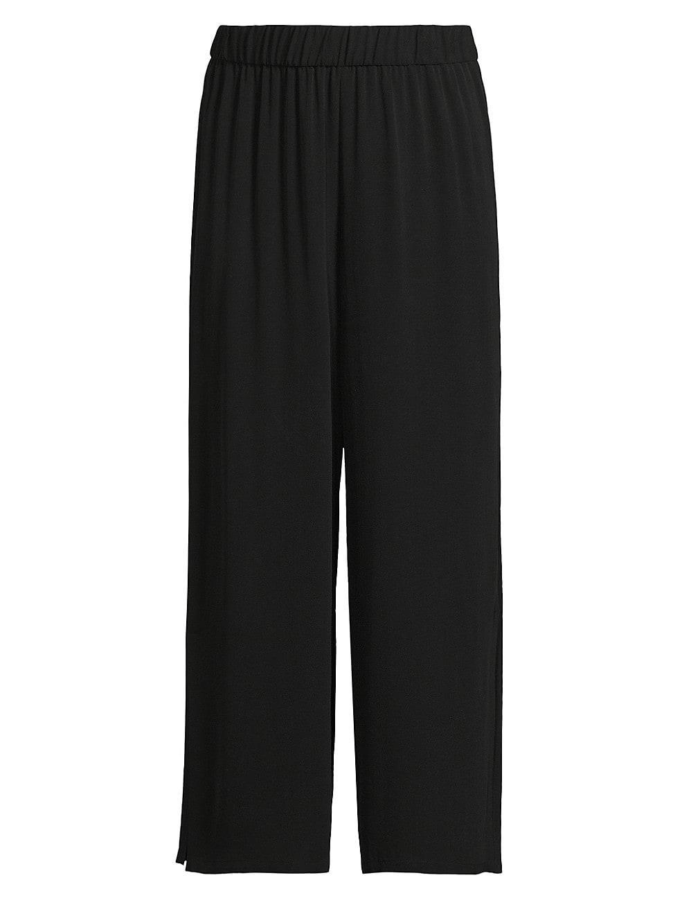 Womens Silk Straight-Leg Pants Product Image