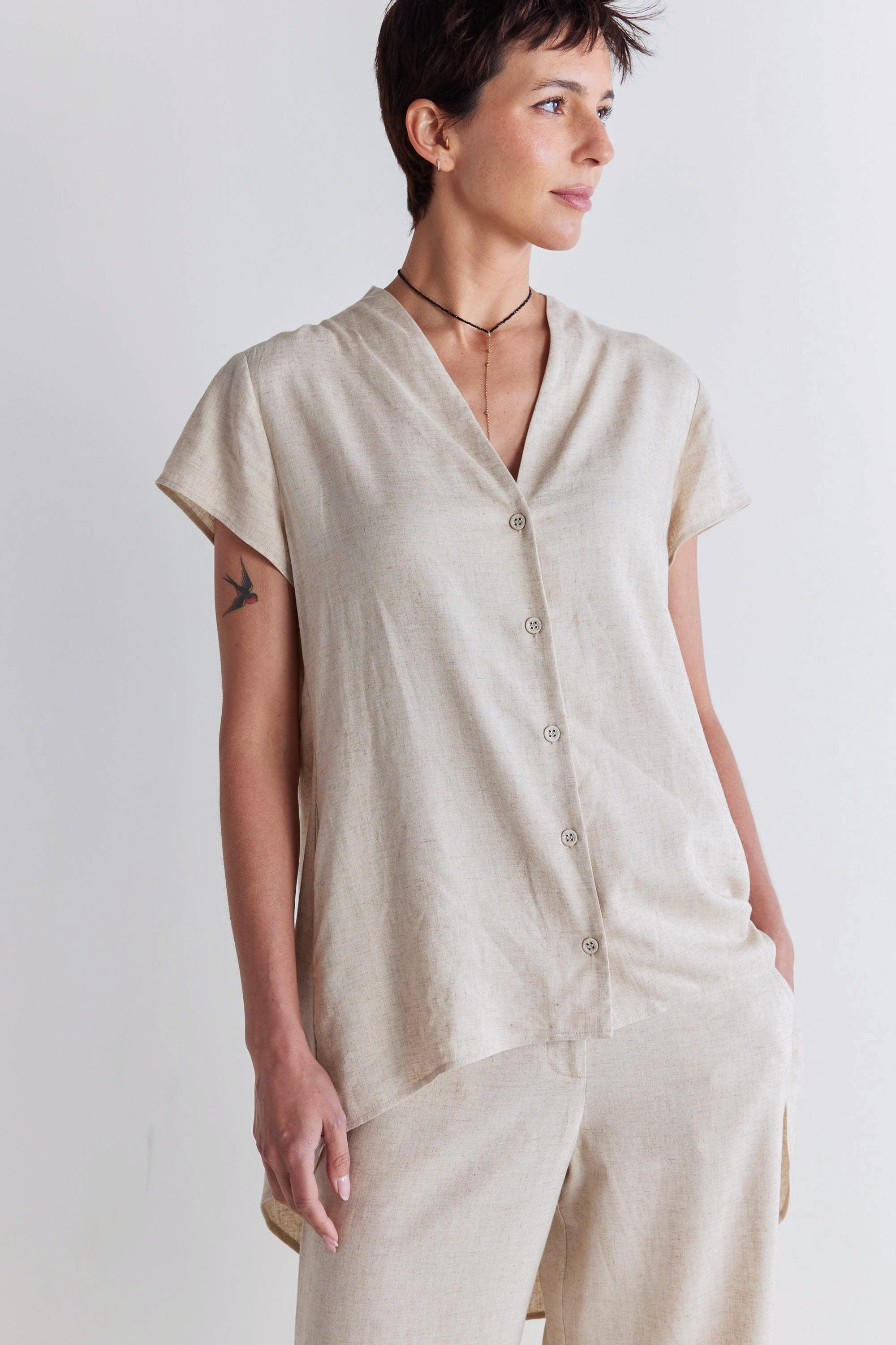 Daylight Linen High Low Blouse product image