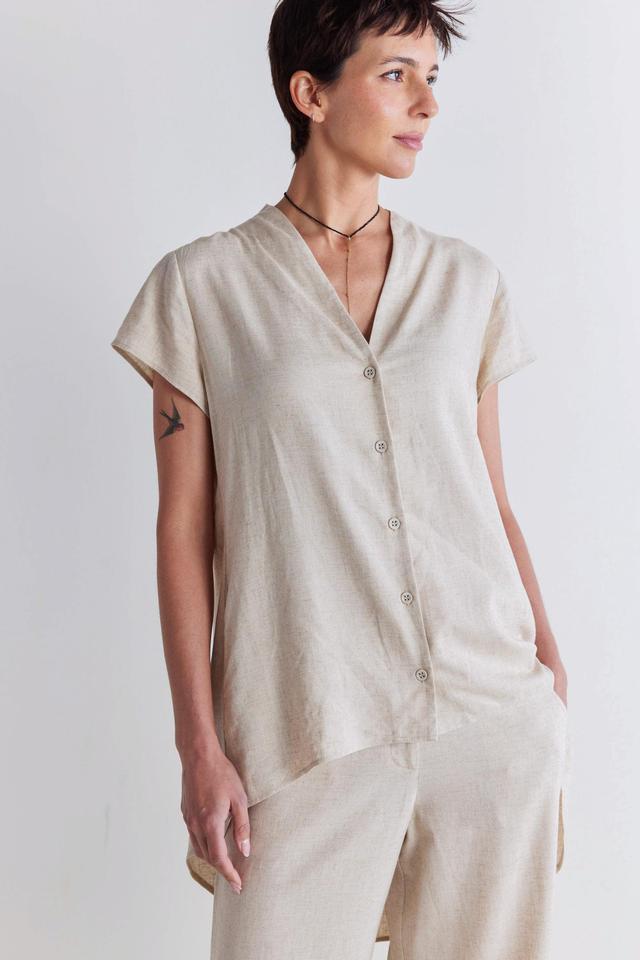 Daylight Linen High Low Blouse Product Image