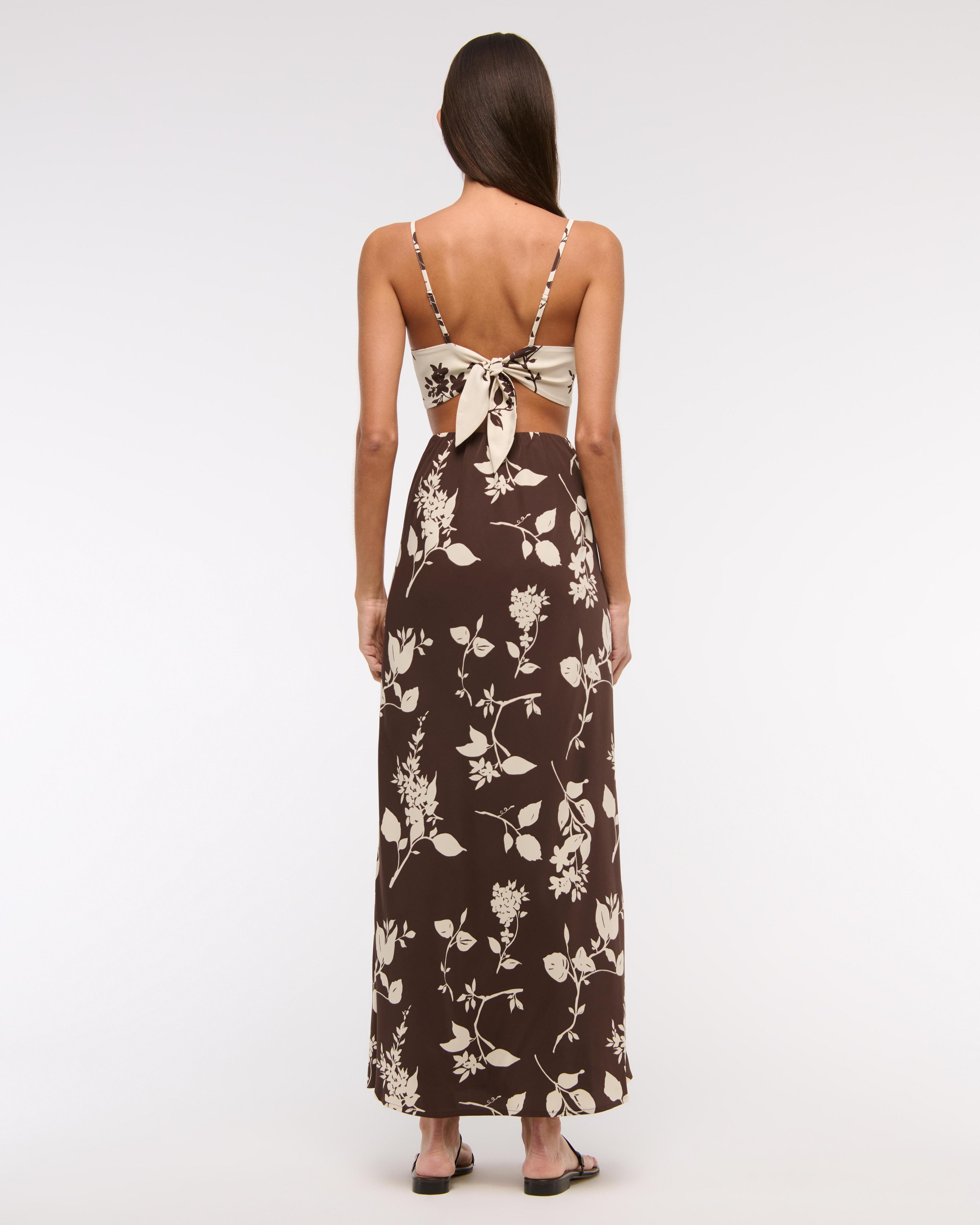 The A&F Julia Slip Cutout Maxi Dress Product Image