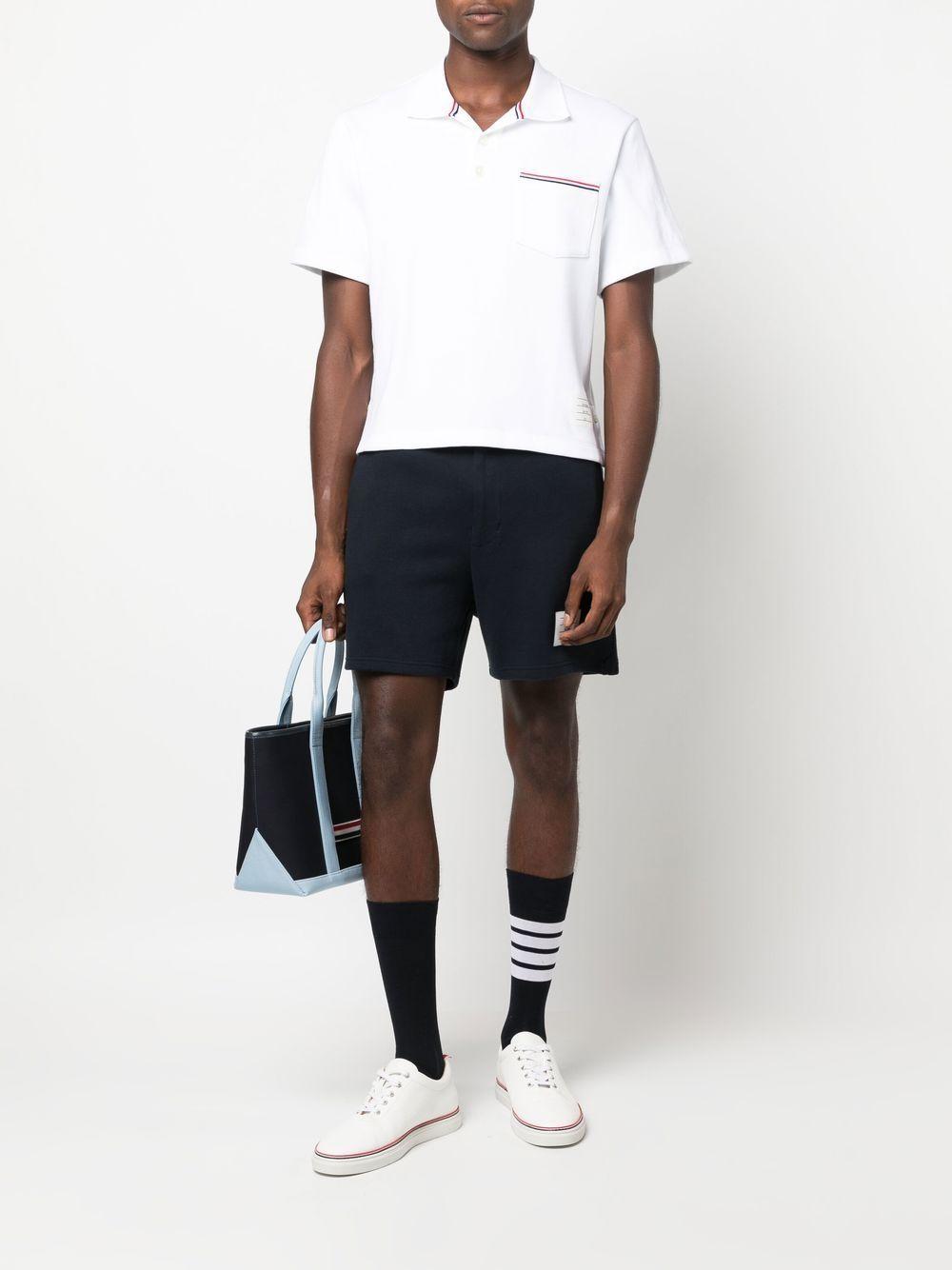 Rwb-stripe Cotton Polo Shirt In White Product Image