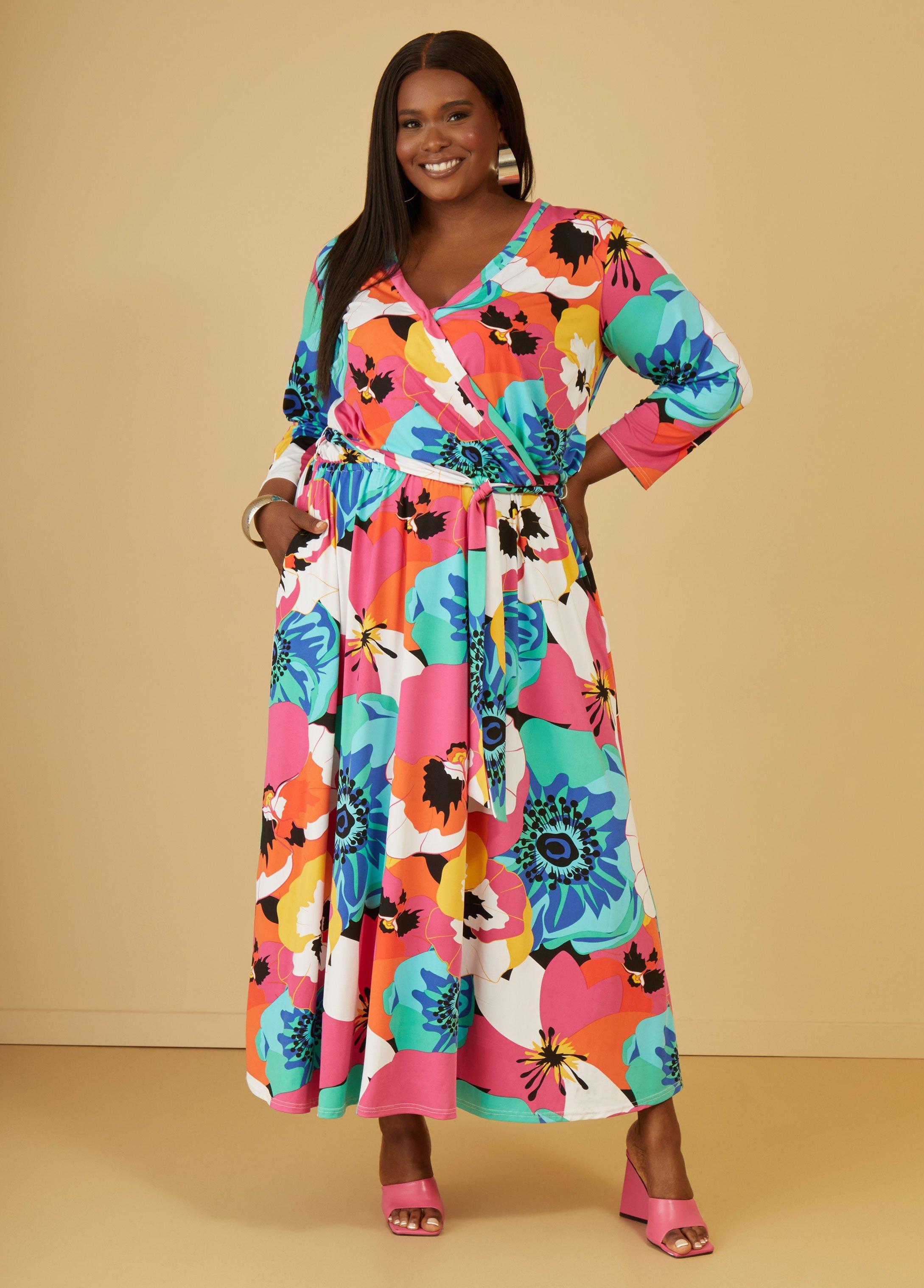 Floral Faux Wrap Maxi Dress Product Image