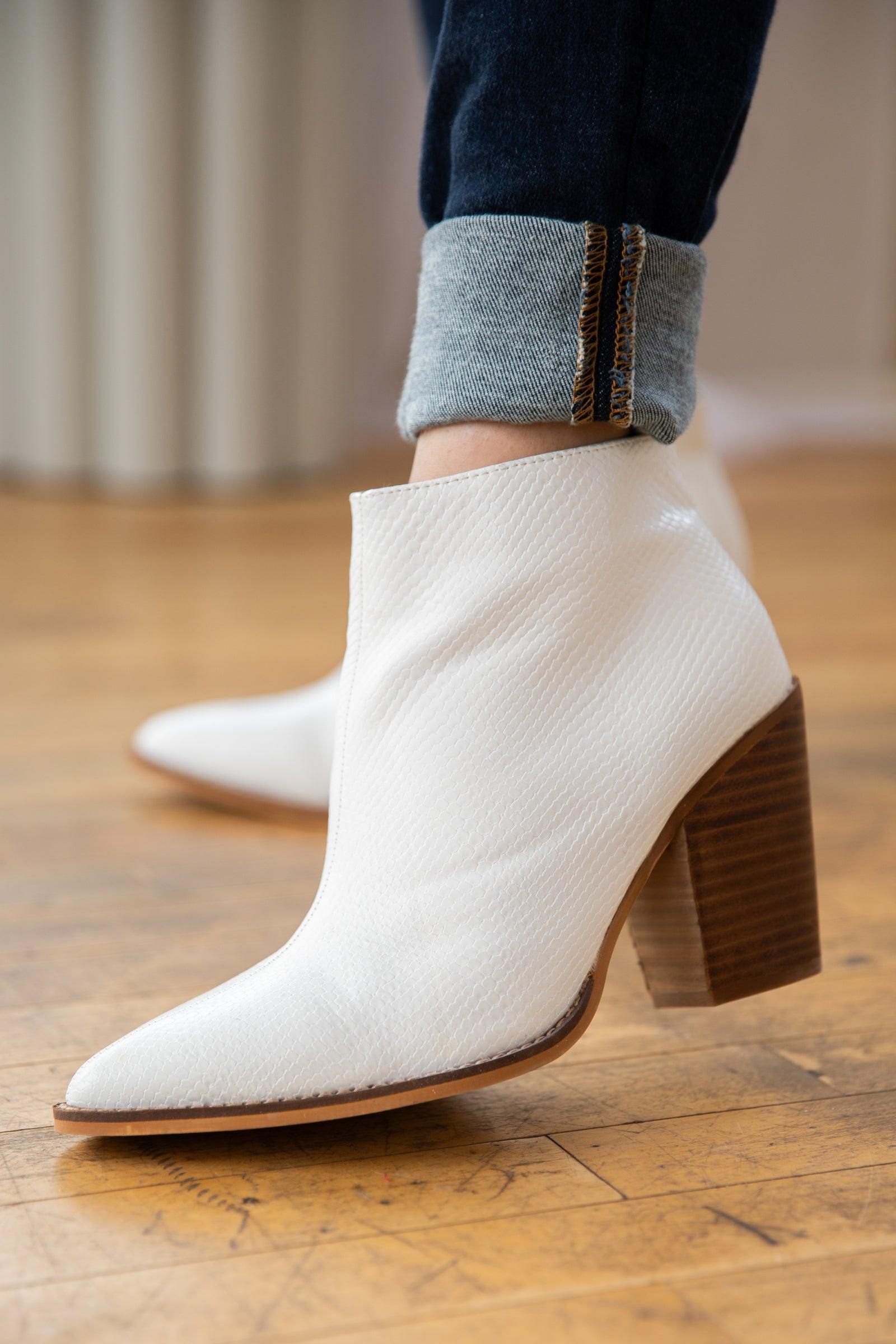 White Point Toe Textured Booties product image