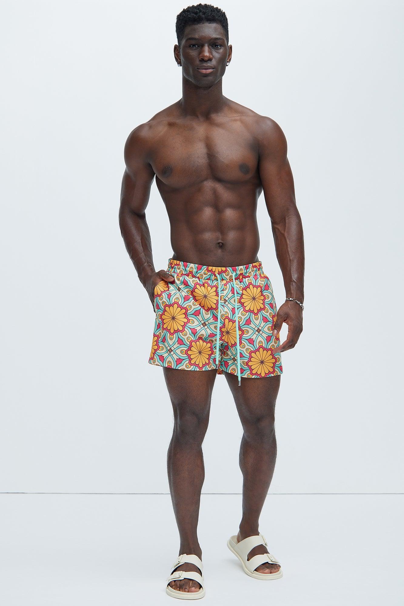 Edwin Geometric Swim Trunks - Multi Color Product Image