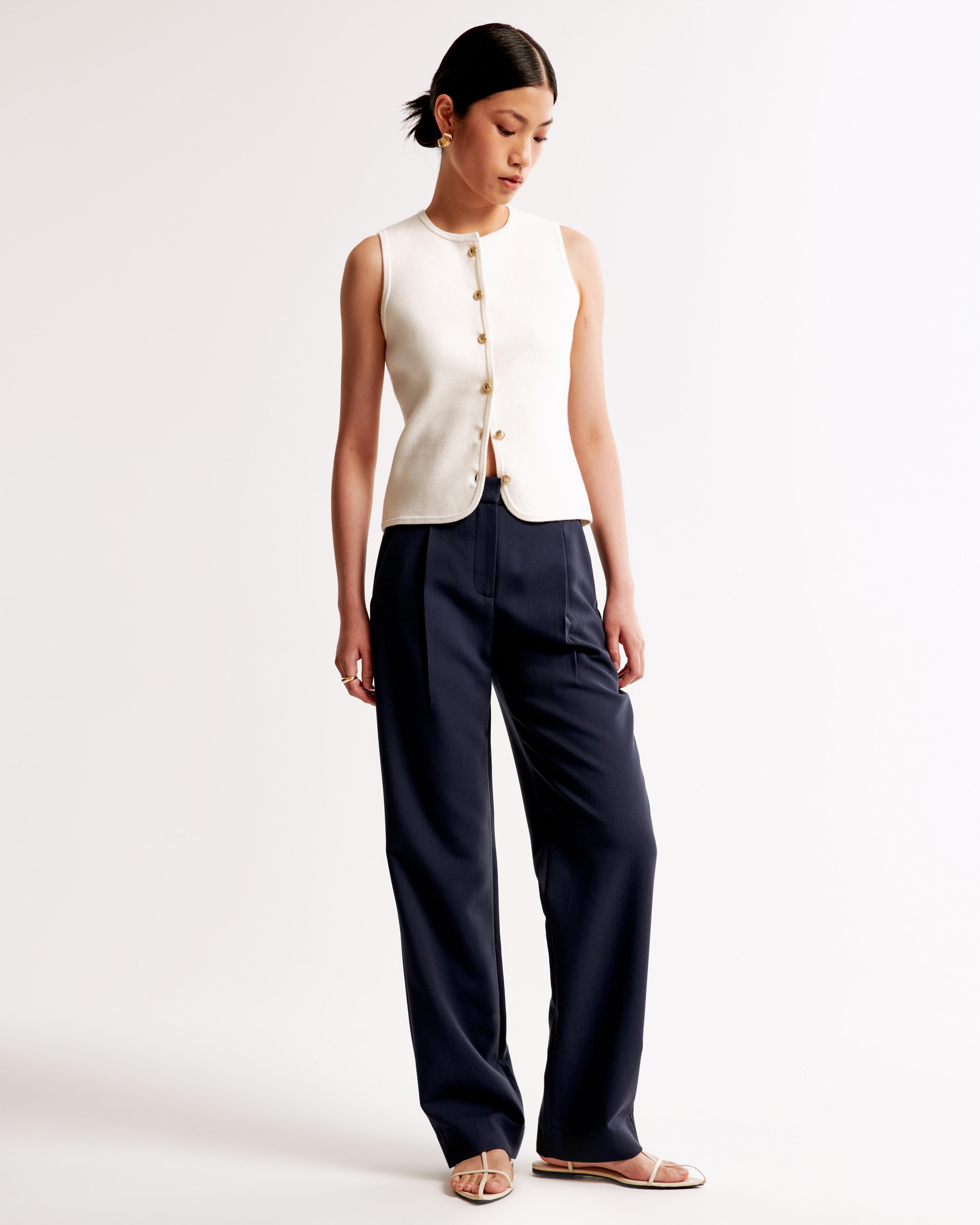 A&F Quinn Tailored Straight Pant Product Image