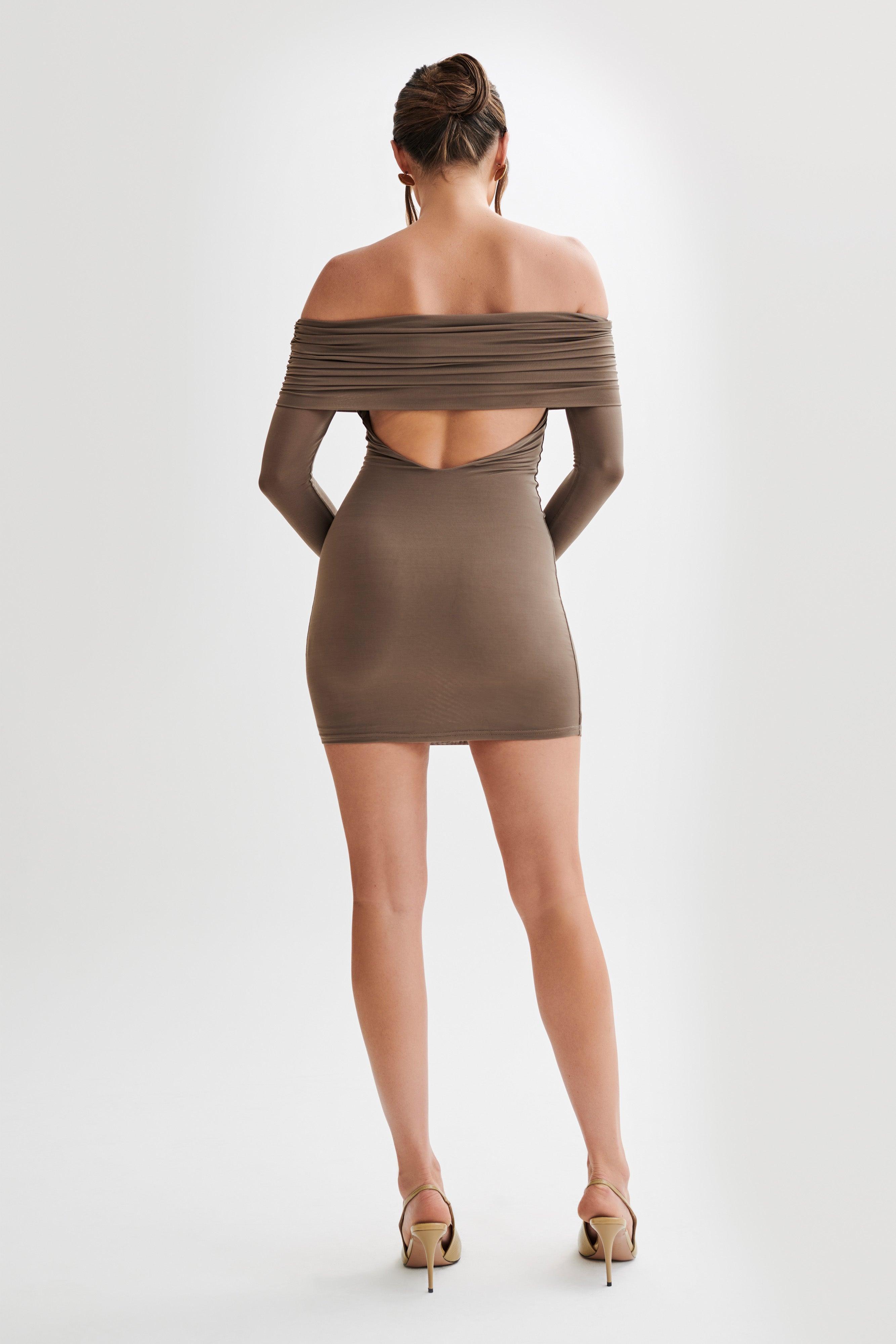 Nicky Off Shoulder Slinky Mini Dress - Coco Product Image