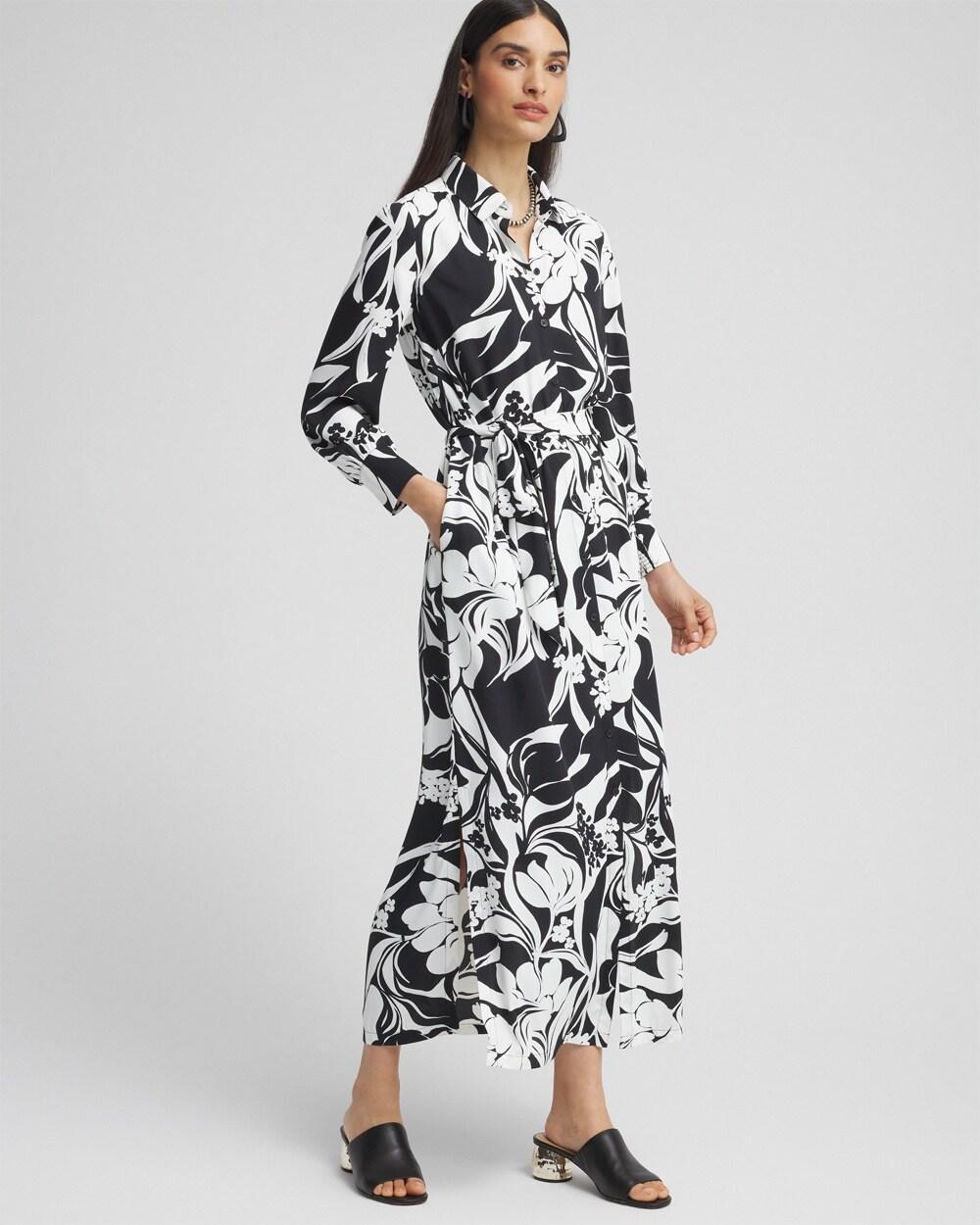 Women's Foliage Maxi Shirt Dress Product Image