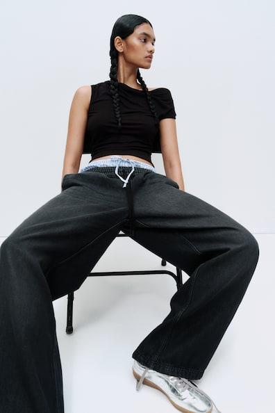 Denim Pull-on Pants Product Image