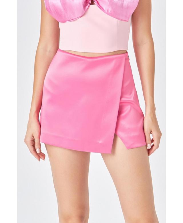 endless rose Womens Satin Asymmetric Skort Product Image