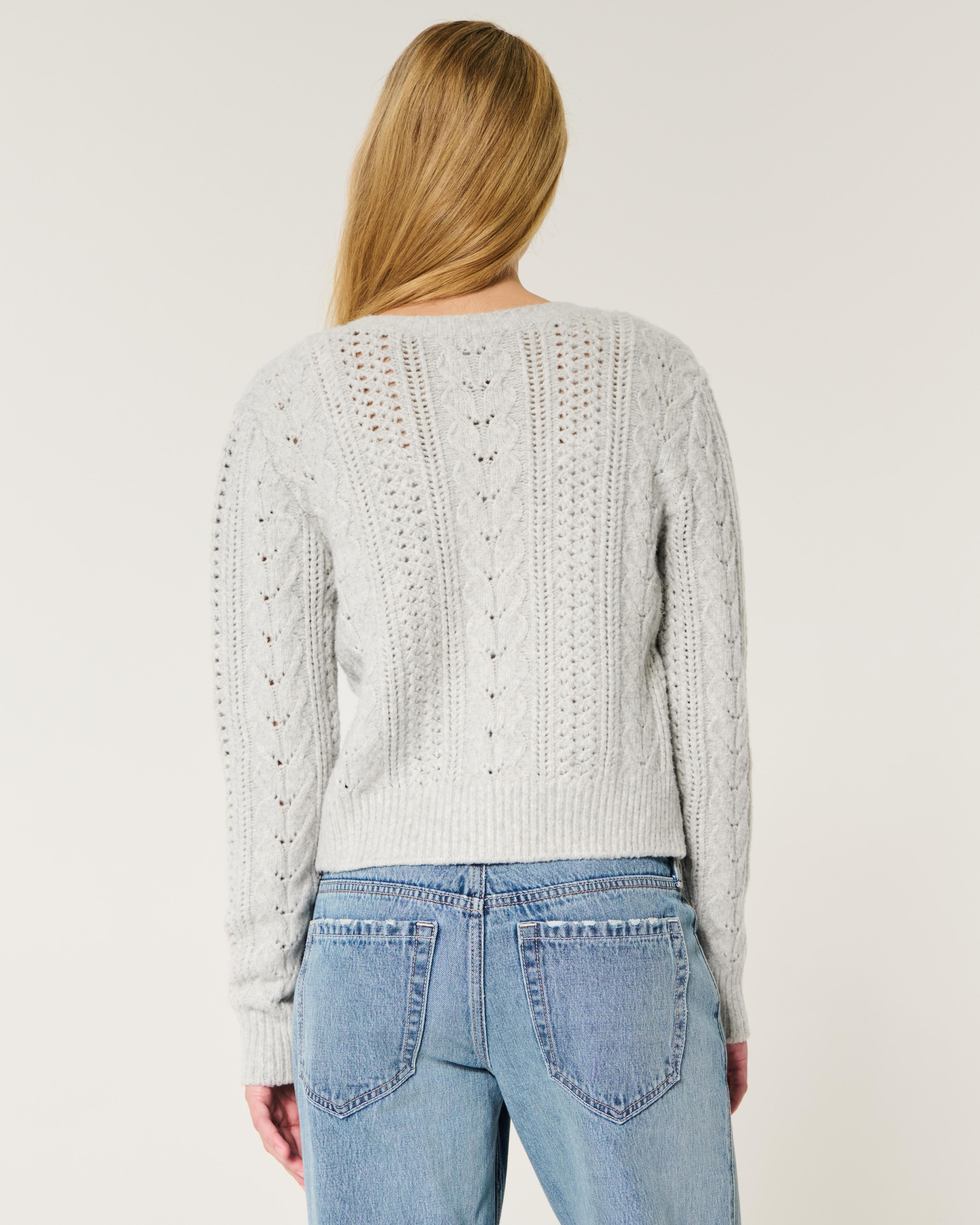 Hollister Comfy Cloud Cable-Knit Cardigan Product Image