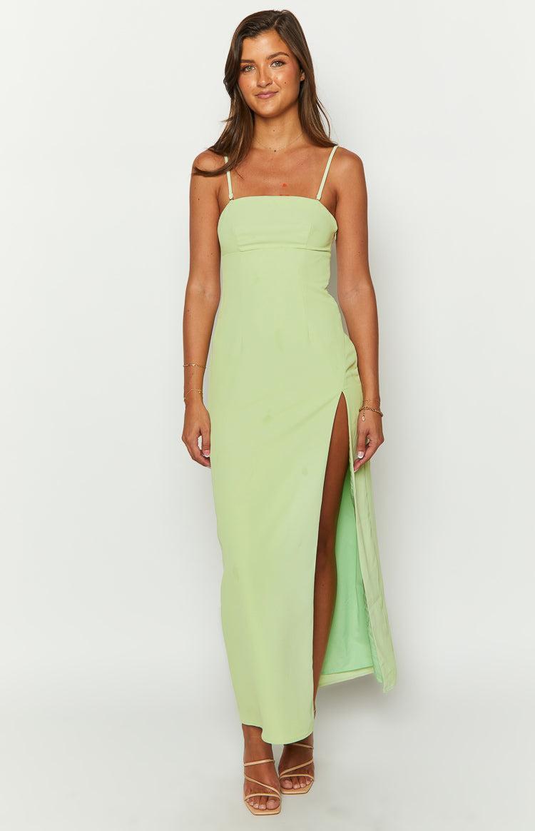 Lenora Green Strapless Maxi Dress Product Image