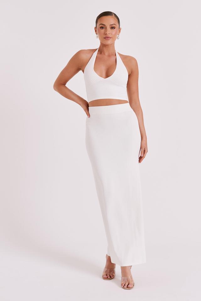 Darby Knit Midi Skirt - Ivory Product Image