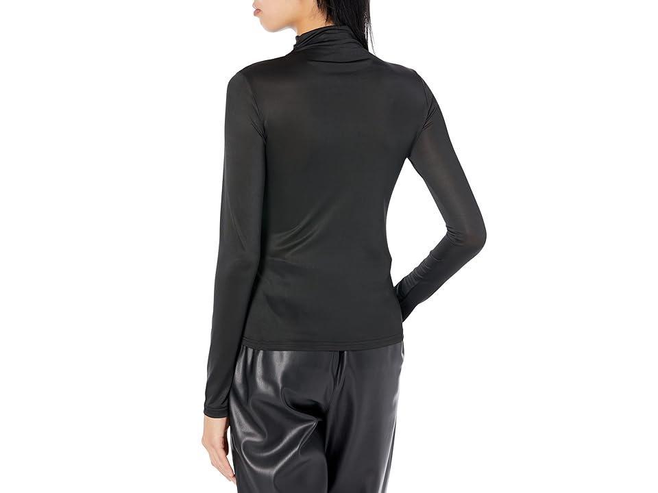 MOON RIVER Turtleneck Ruched Top Women's Blouse Product Image