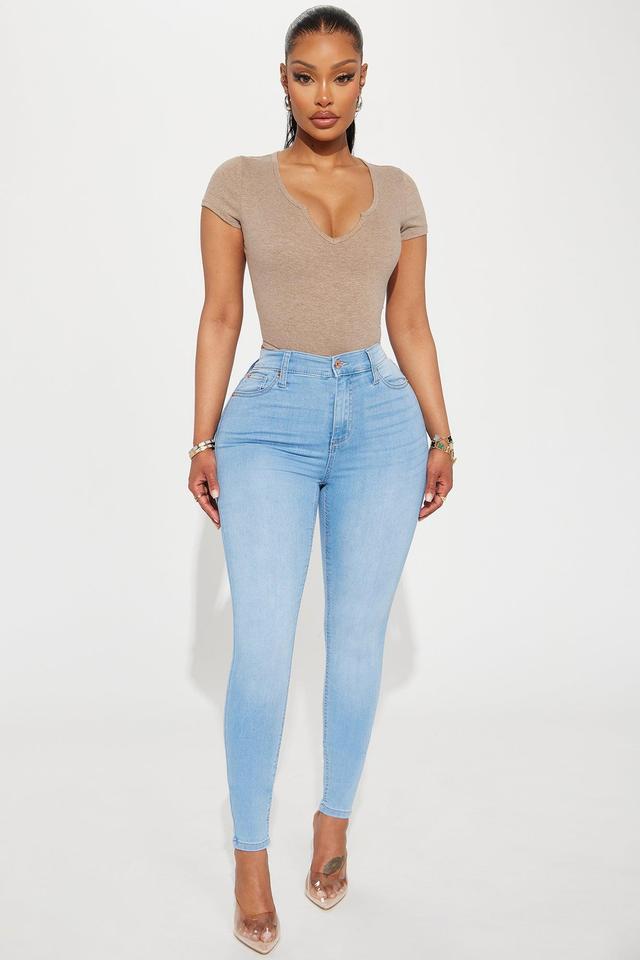 Rae Stretch Skinny Jeans - Light Wash Product Image