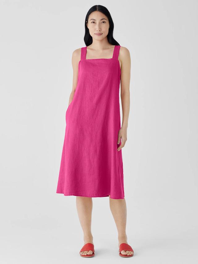 EILEEN FISHER Organic Linen Square Neck Dressfemale Product Image