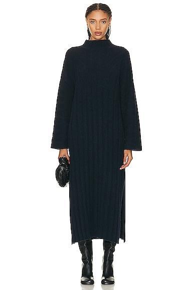 Loulou Studio Badu Long Sleeve Wool & Yak Hair Blend Rib Sweater Dress Product Image