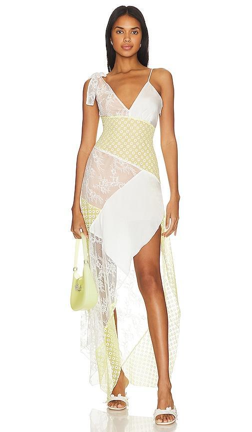 MAJORELLE Janis Maxi Dress in Ivory. Product Image