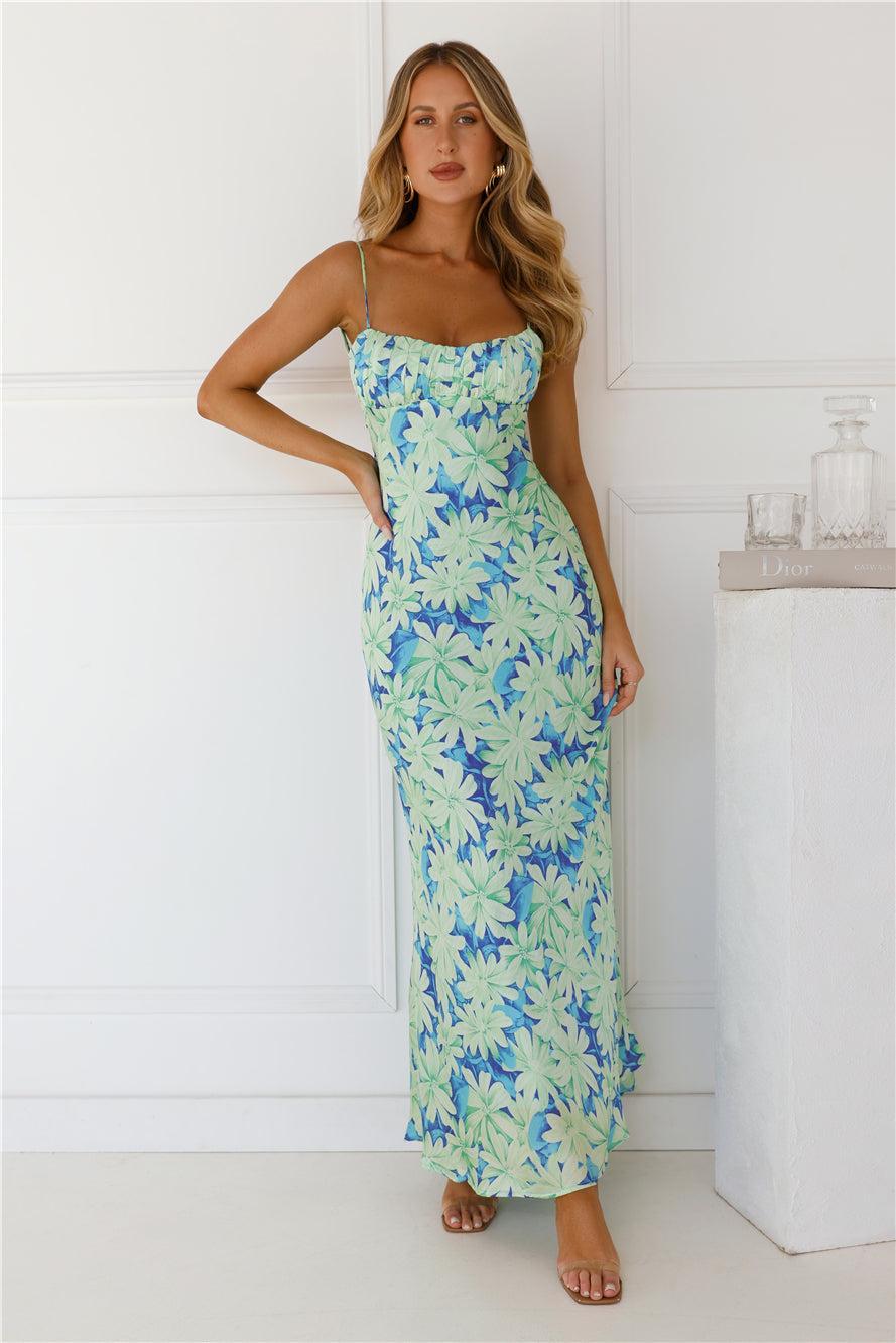 Irresistible Allure Maxi Dress Blue Product Image