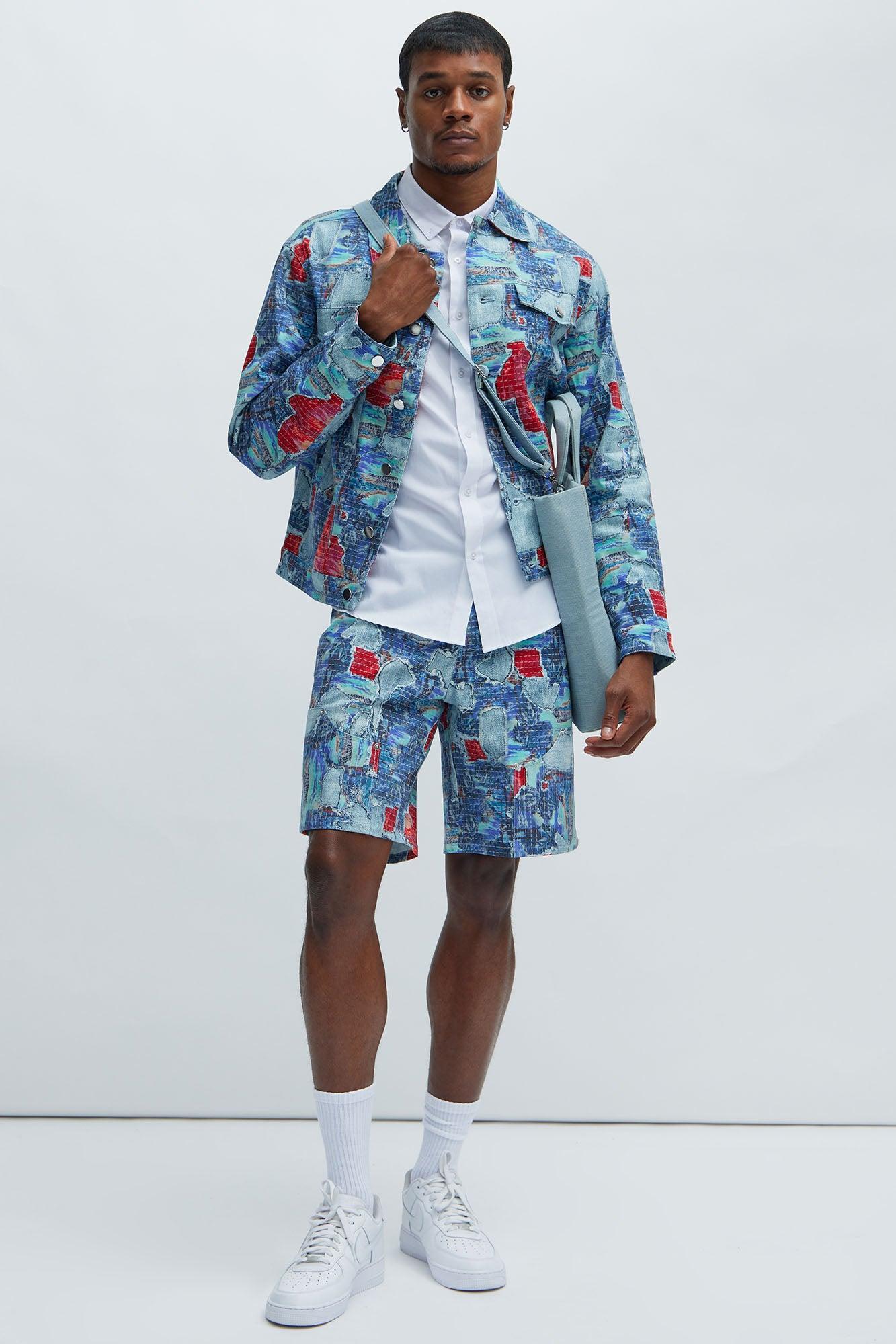 Maui Gardens Trucker Jacket - Blue/combo Product Image