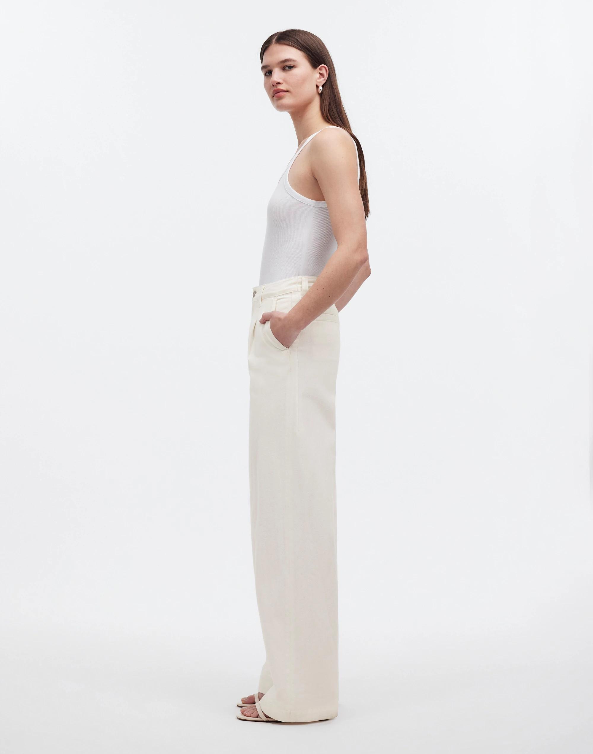 The Harlow Wide-Leg Jean in Tile White: Airy Denim Edition Product Image