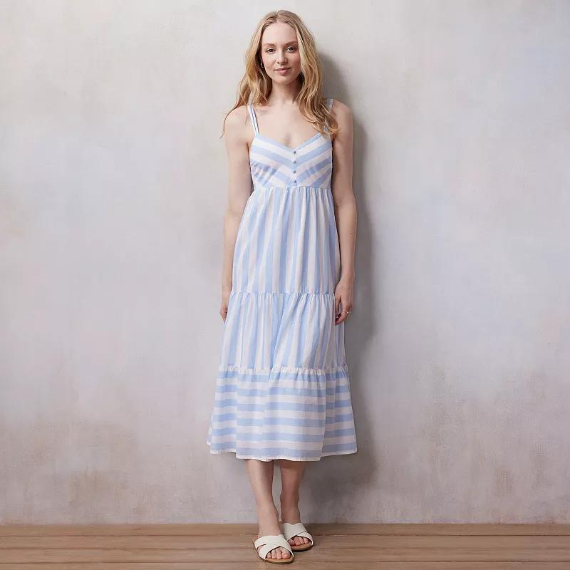 Womens LC Lauren Conrad Voile Button-Front Tank Maxi Dress Product Image