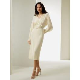 Minimalist Silk Midi Dress Product Image