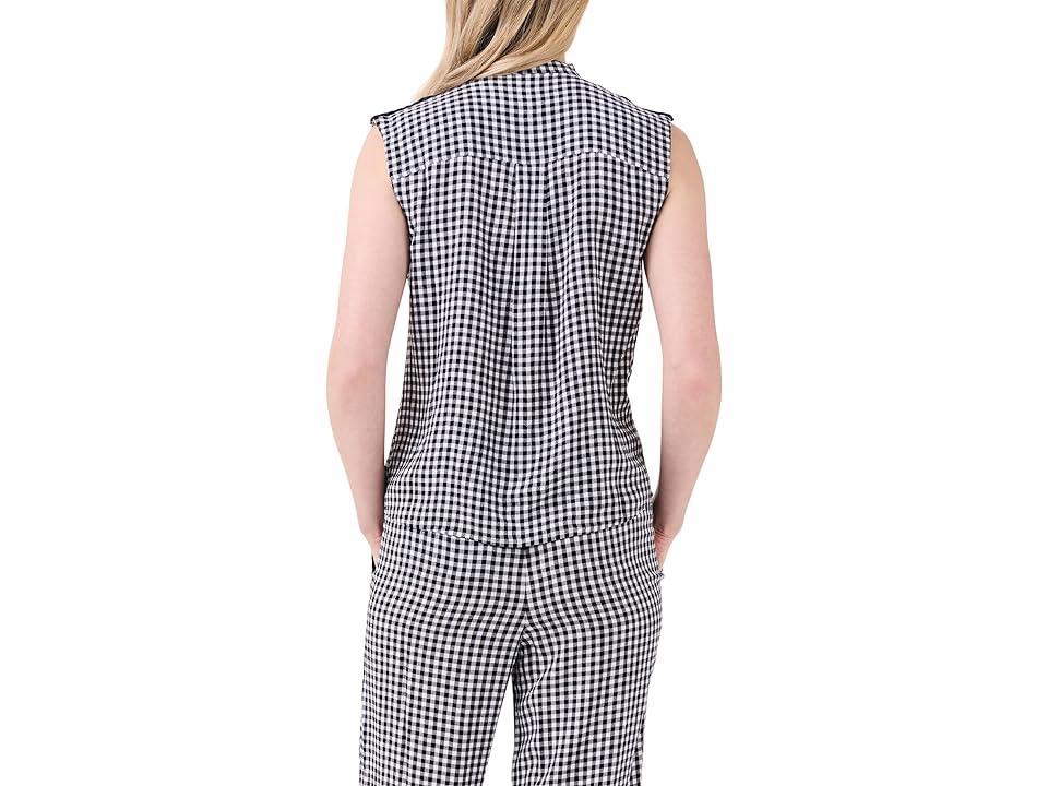 NIC+ZOE Petite Drapey Gingham Tank Multi) Women's Clothing Product Image