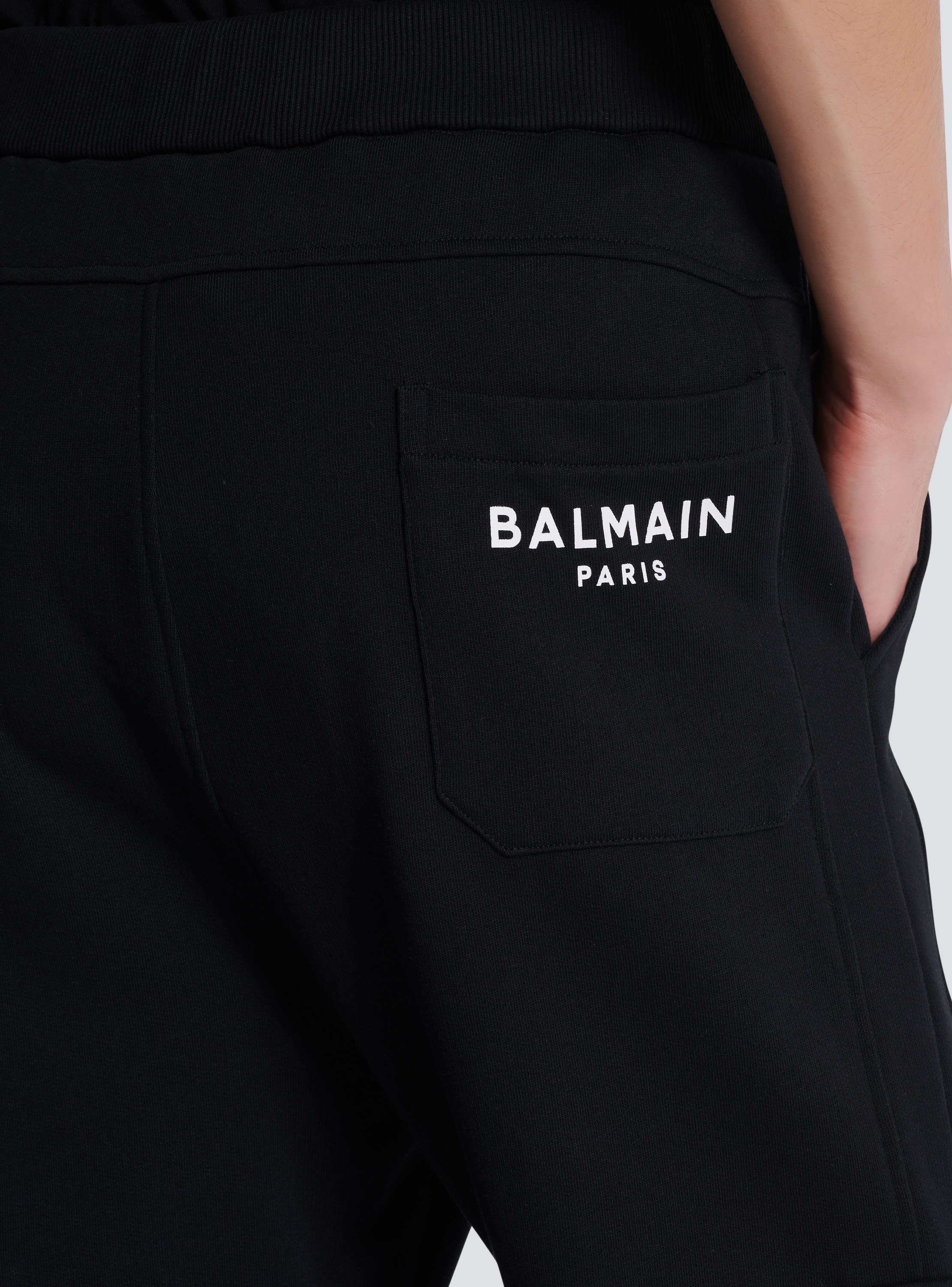 Cargo joggers with Balmain Paris print Product Image