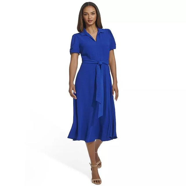 Womens Harper Rose Collared Short-Sleeve Tie-Waist Midi Dress Product Image