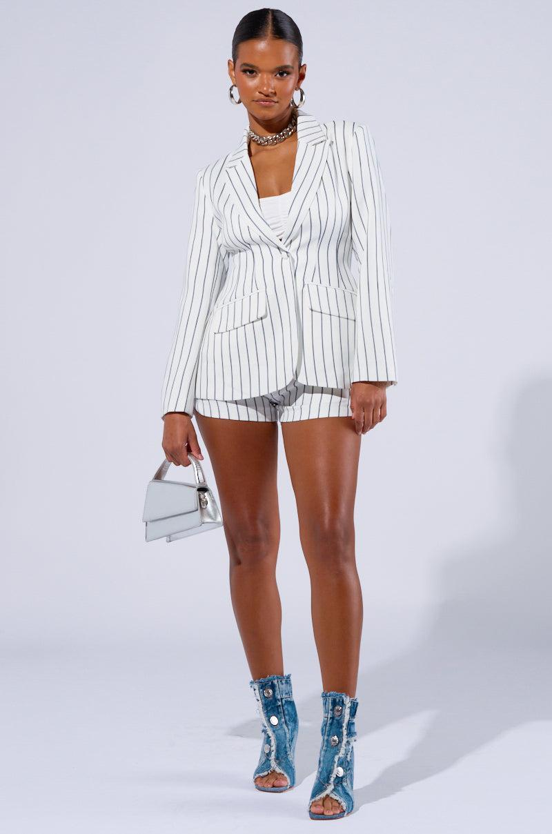 GRETA PINSTRIPE SHORTS Product Image