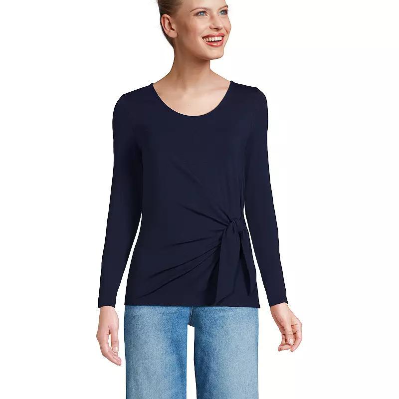 Womens Lands End Tie-Front Top Product Image