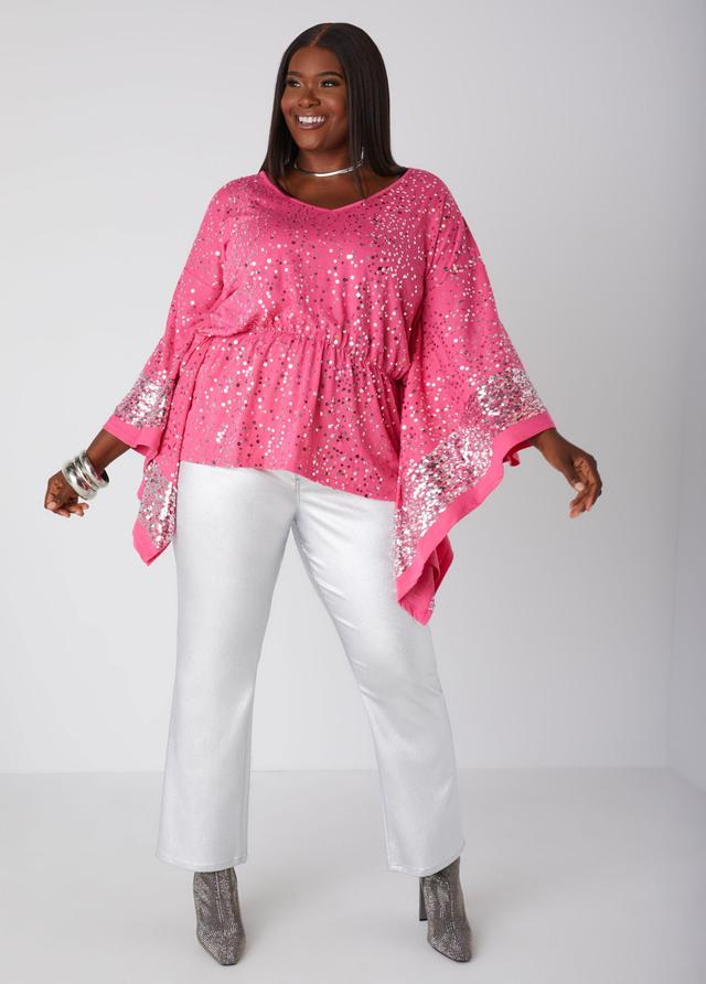 Sequined Drama Sleeved Tunic Product Image