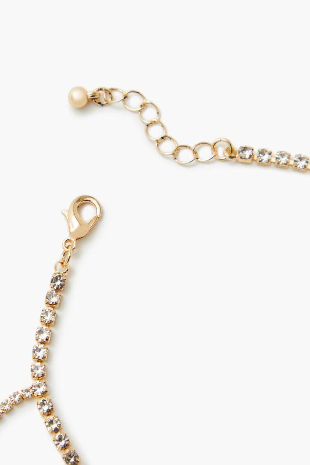 Rhinestone Heart Charm Anklet | Forever 21 Product Image