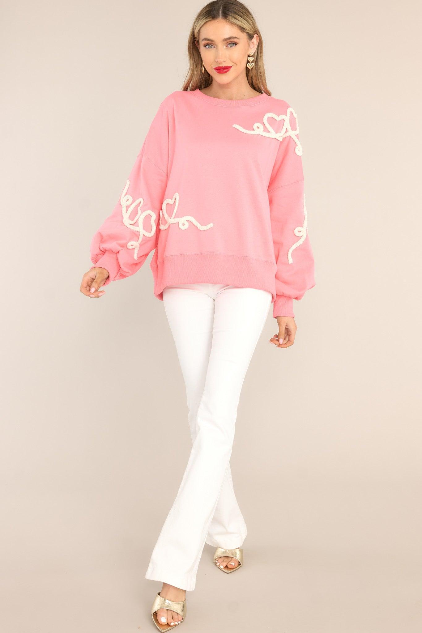 You're Mine Pink Sweatshirt Product Image