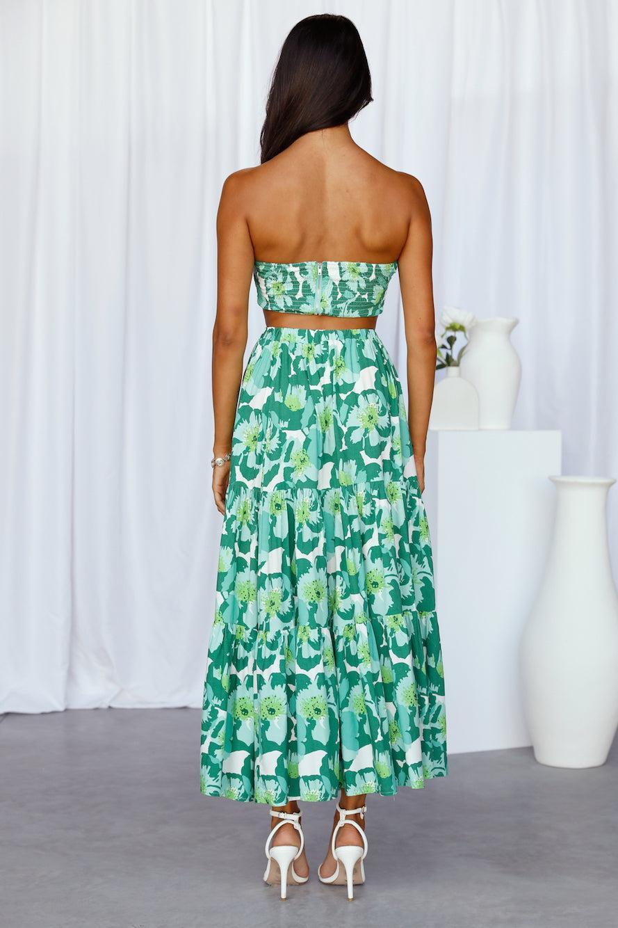 Vivian Maxi Skirt Green Product Image