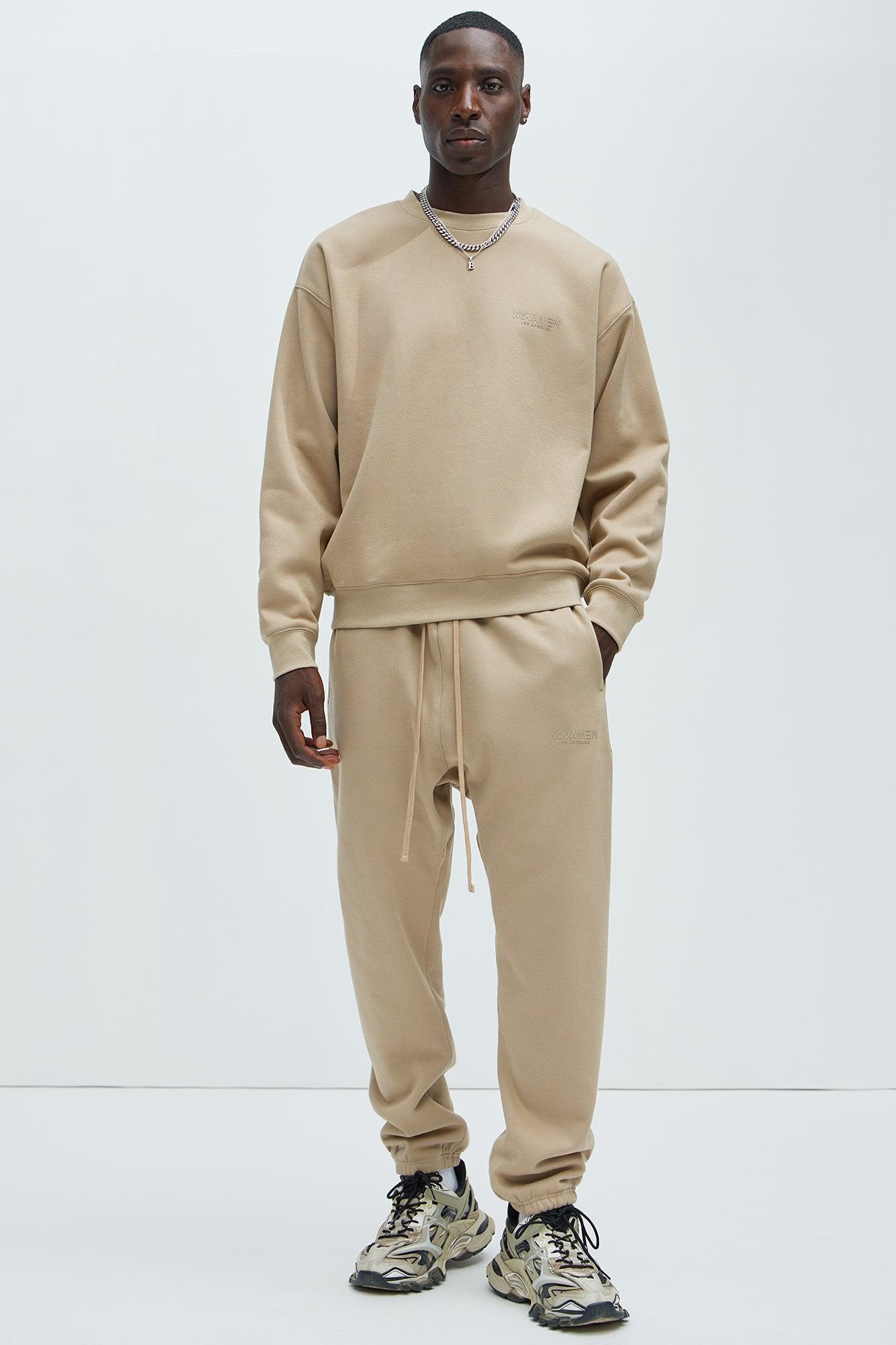 Tyson Novamen Heavyweight Sweat Jogger - Taupe Product Image