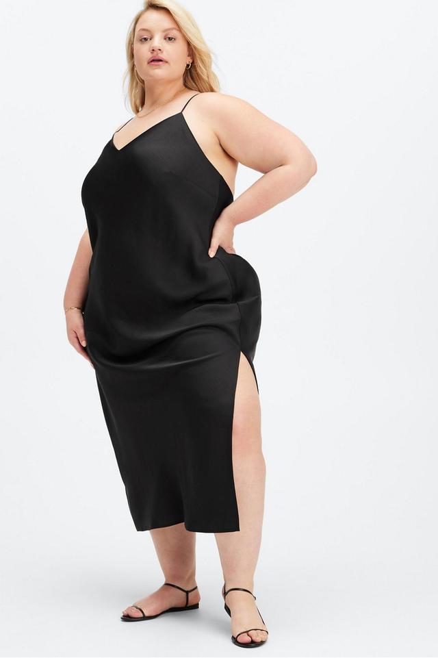 Fabletics Slip Dress Womens black plus Size 4X Product Image