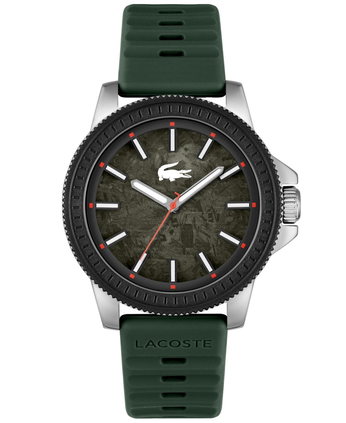 Lacoste Mens Highkey Khaki Silicone Strap Watch 43mm - Khaki Product Image