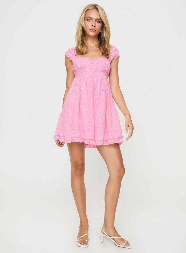 Carlita Mini Dress Pink Product Image