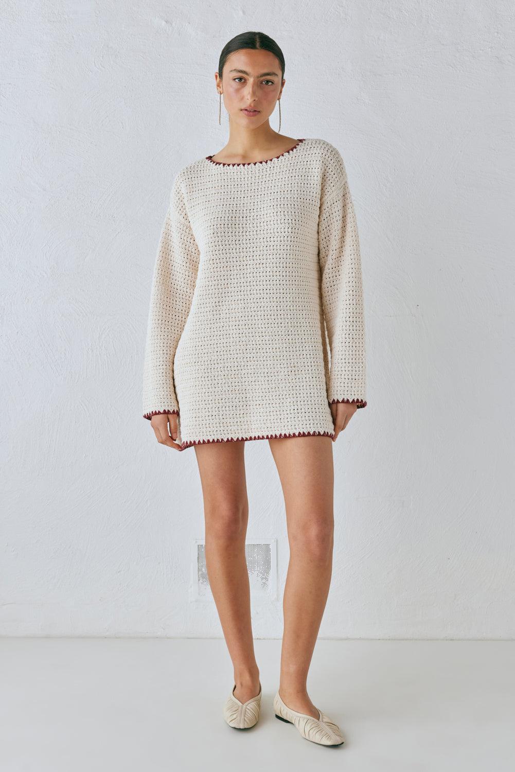 Stella Knit Tunic Cream Product Image